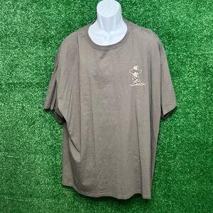 gray Short Sleeve Tee with Crew Neck John Wayne